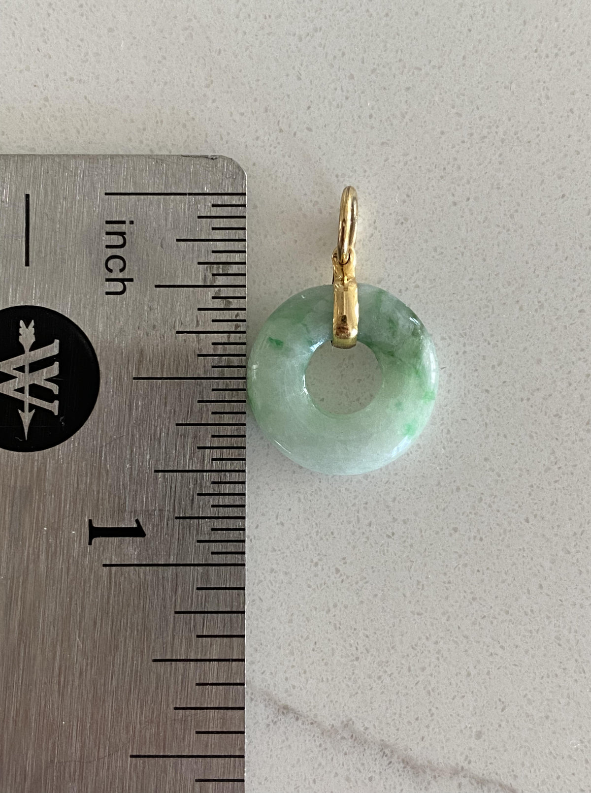 Green Jade Coin Charm