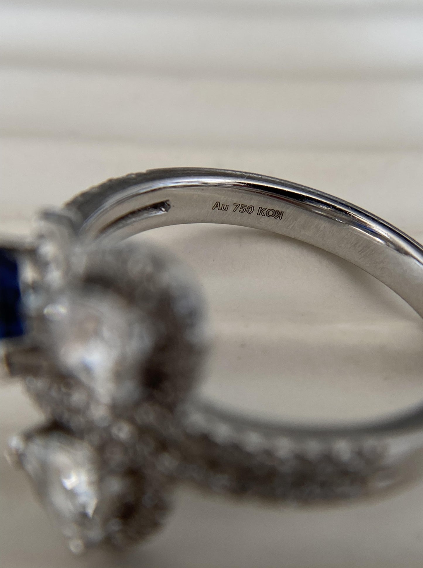 Sapphire & Rose Cut Diamond Ring