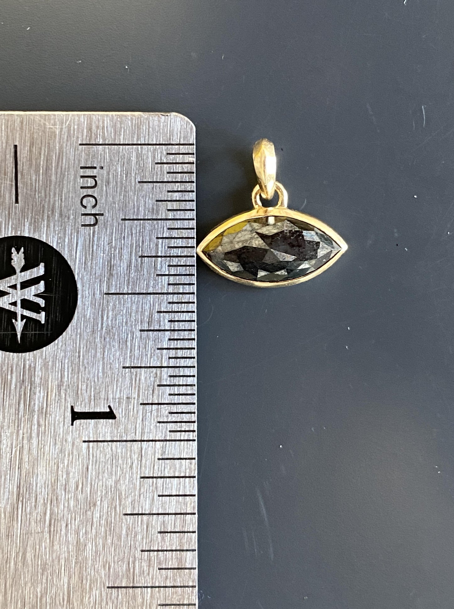 Black Marquise Diamond Charm