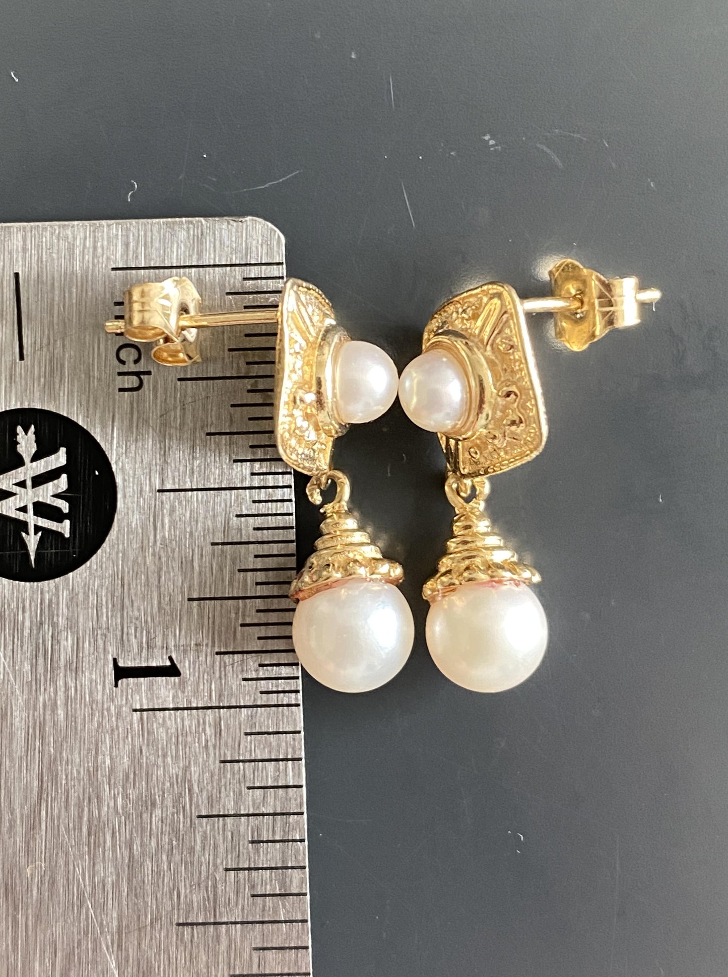 Vintage Double Pearl Earrings