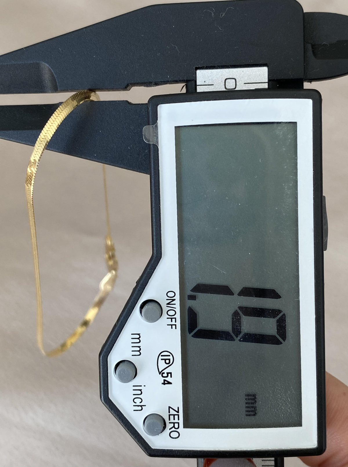 Thin Herringbone Chain Bracelet (1.9mm)