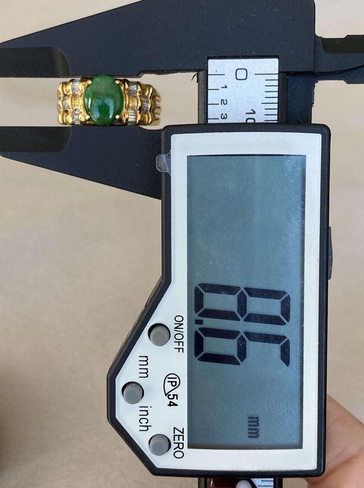 Vintage Jade Woven Diamond Ring