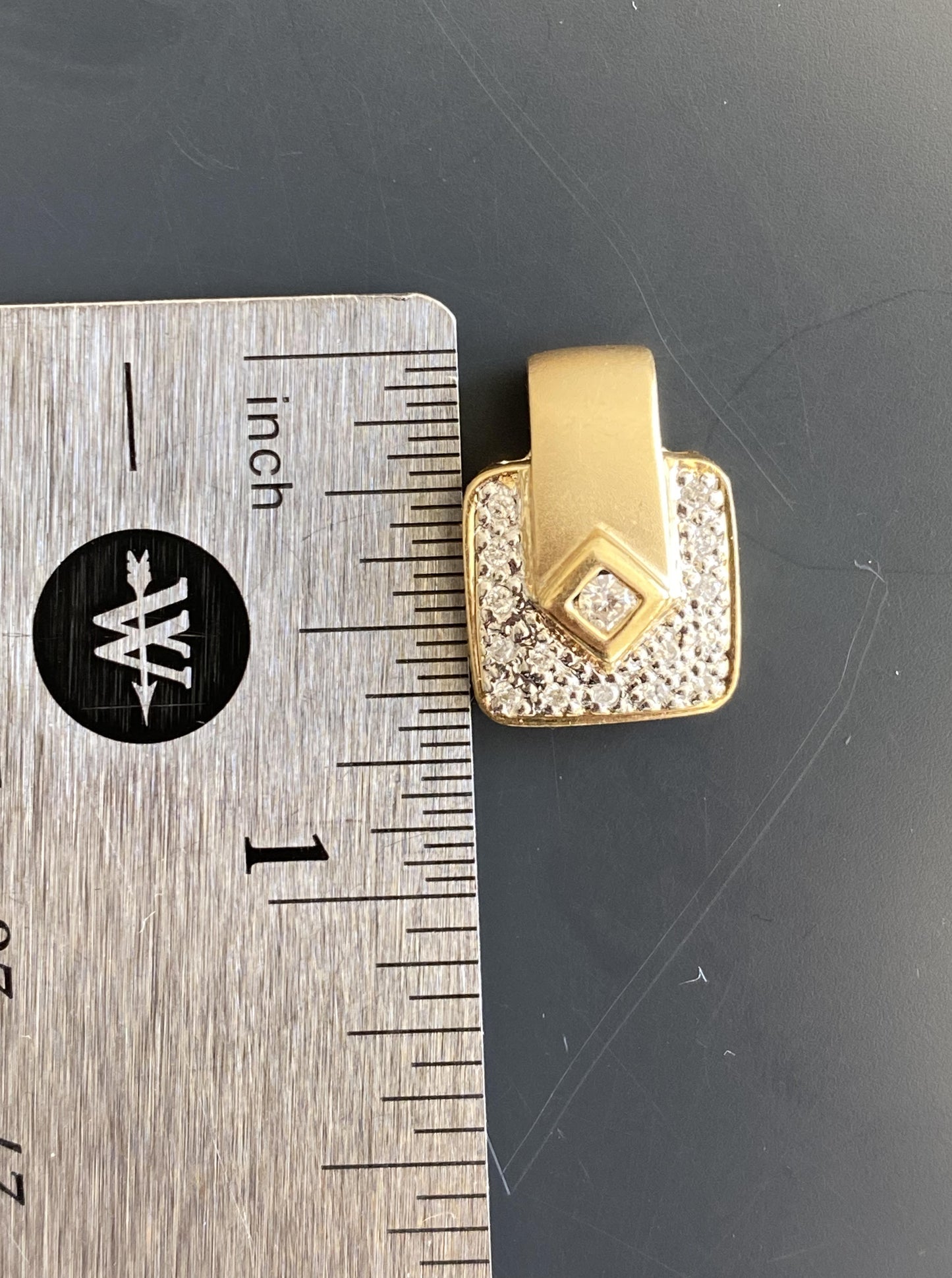 Vintage Diamond Square Charm