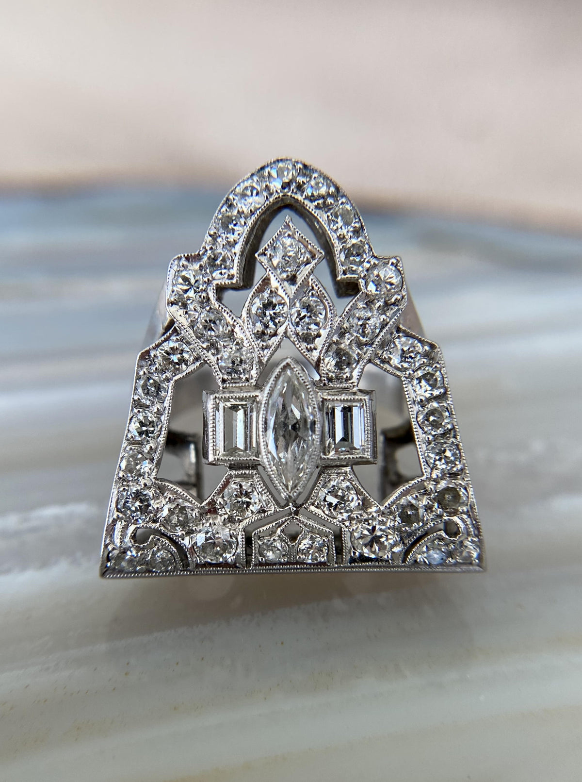 Vintage 1920's Statement Cocktail Ring