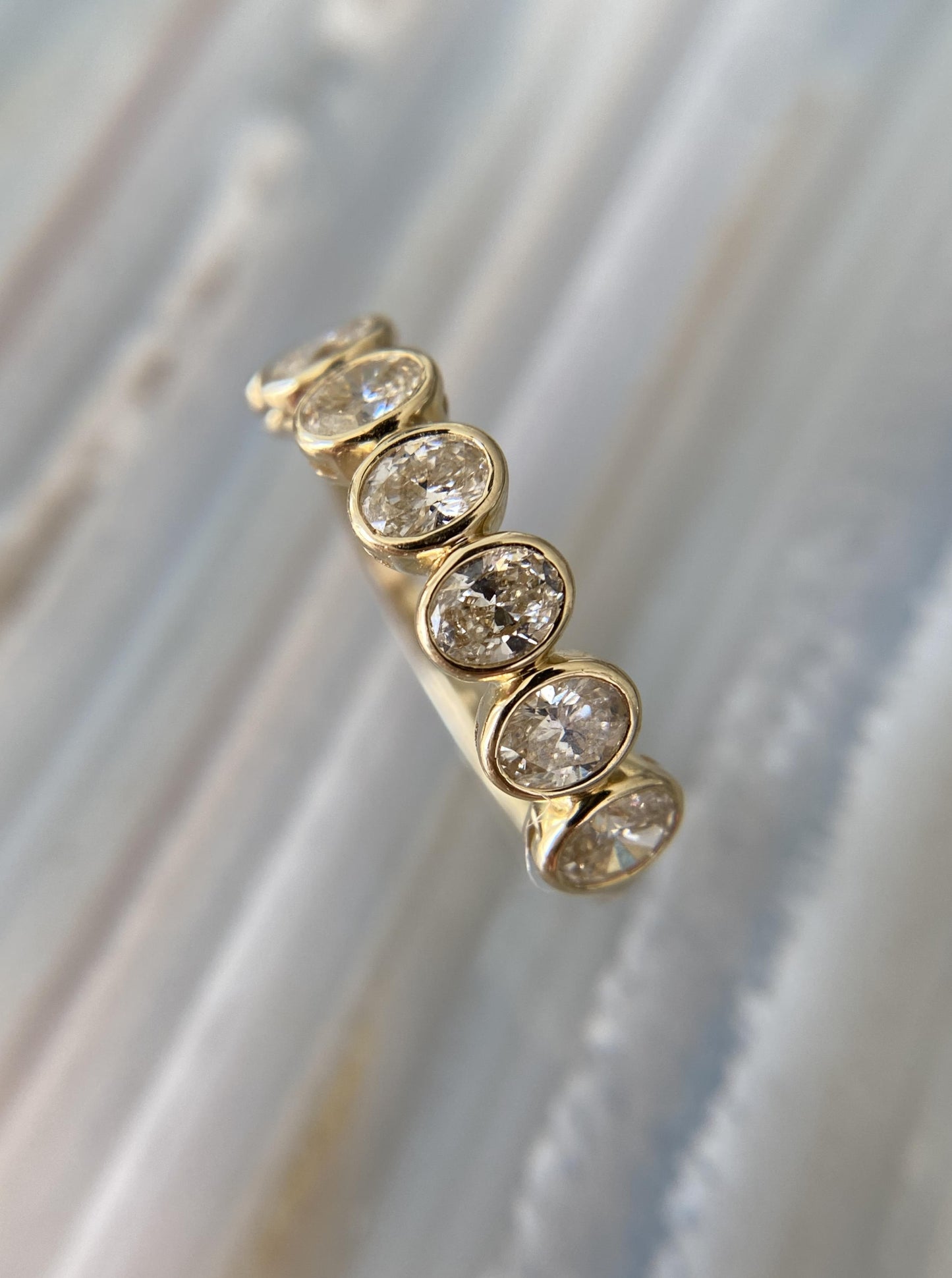 Oval Bezel Diamond Ring
