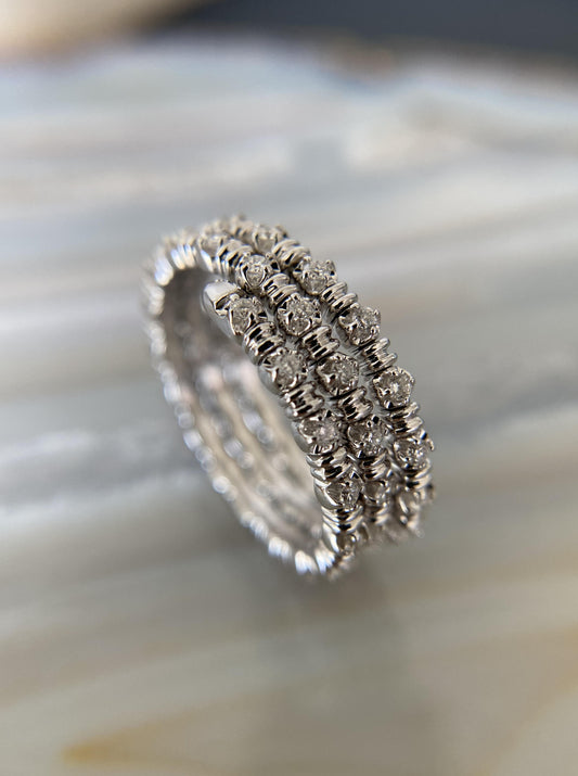 White Gold Wire Diamond Ring