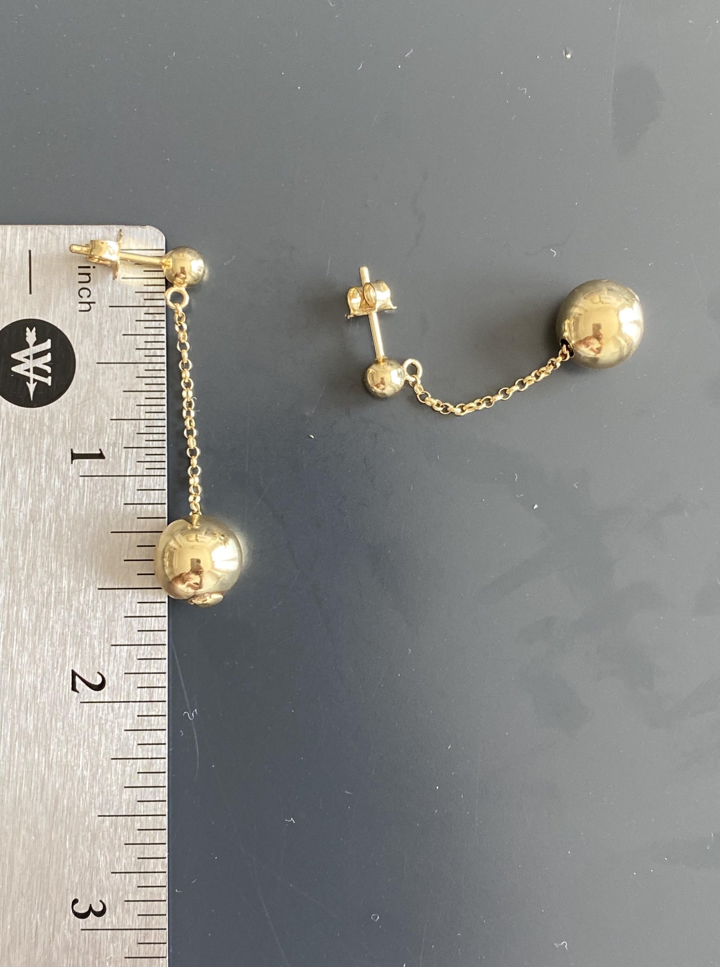 Double Ball Dangle Earring