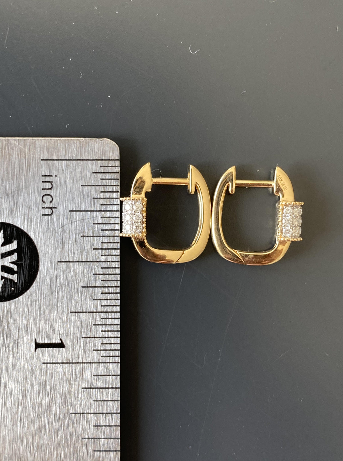 Diamond Carabiner Hoops