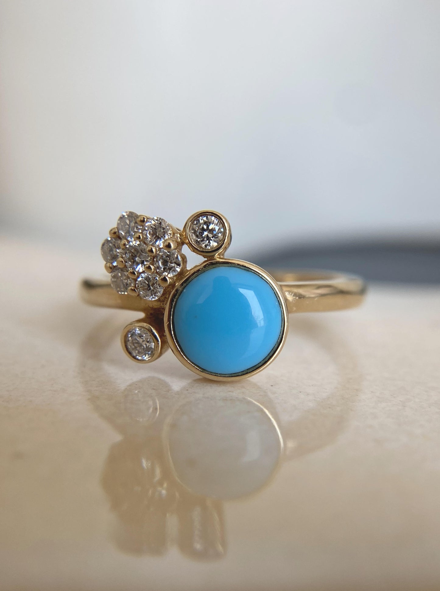 Turquoise and Diamond Ring