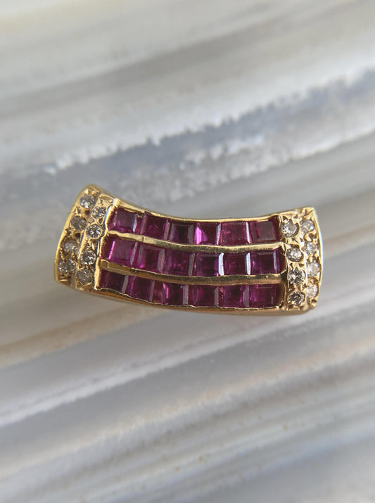 Vintage Ruby Slider Pendant