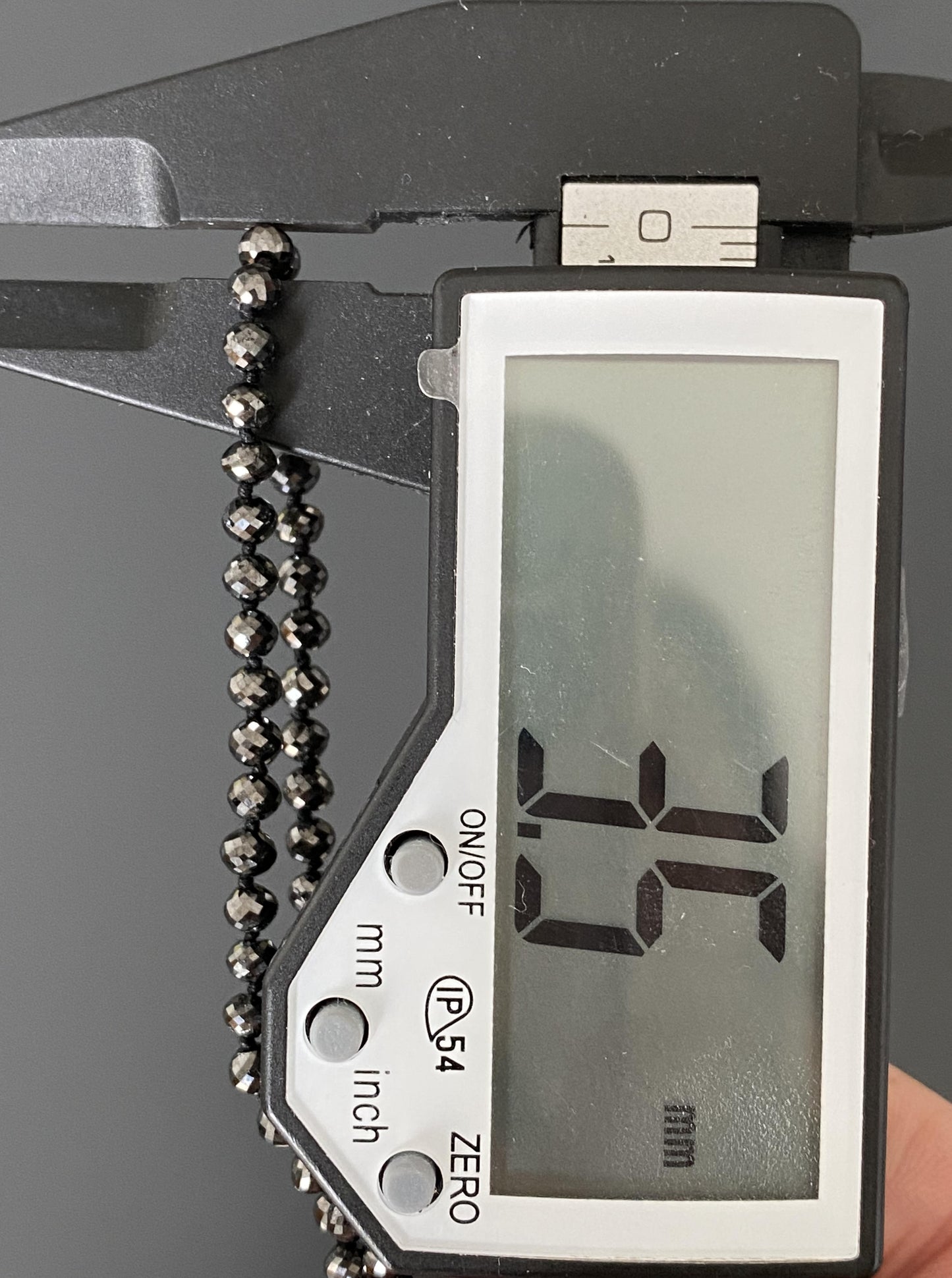 14K Black Diamond Beaded Chain (3.5mm)