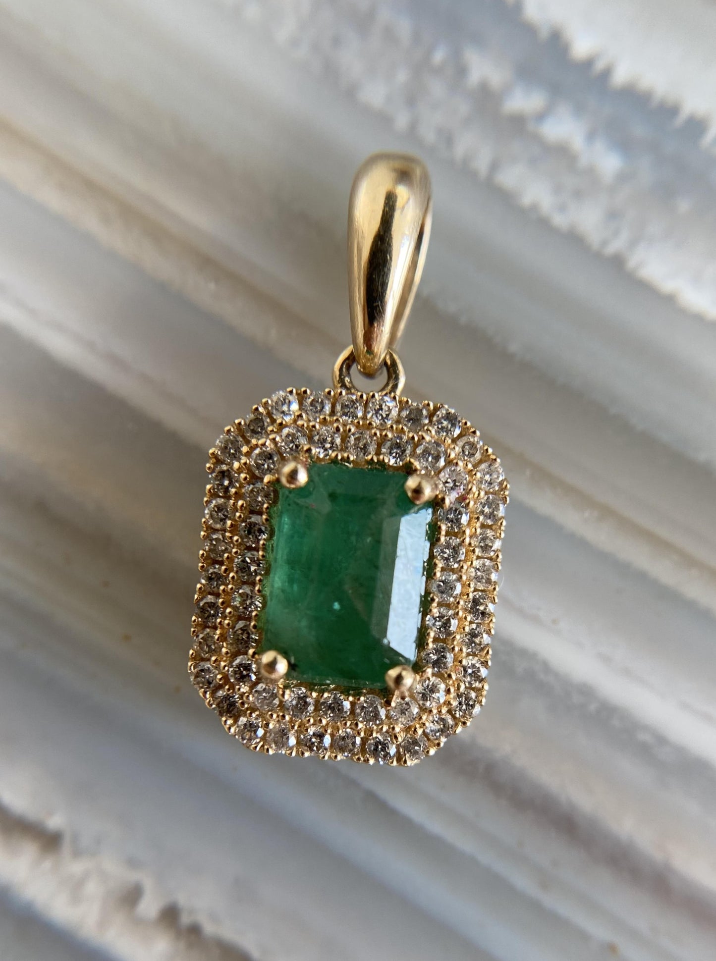 Emerald Diamond Pendant