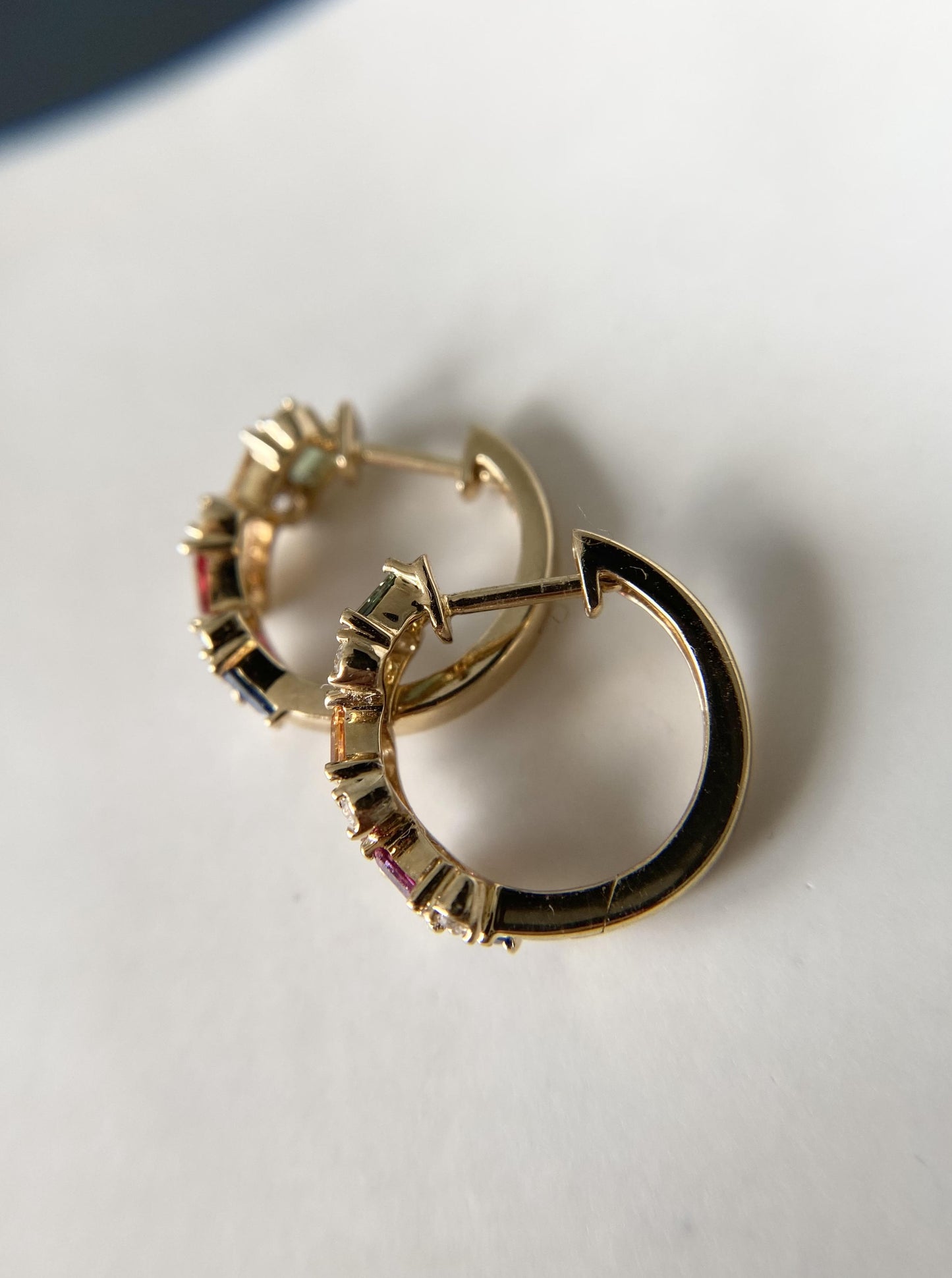 Muti Color Sapphire Hoops