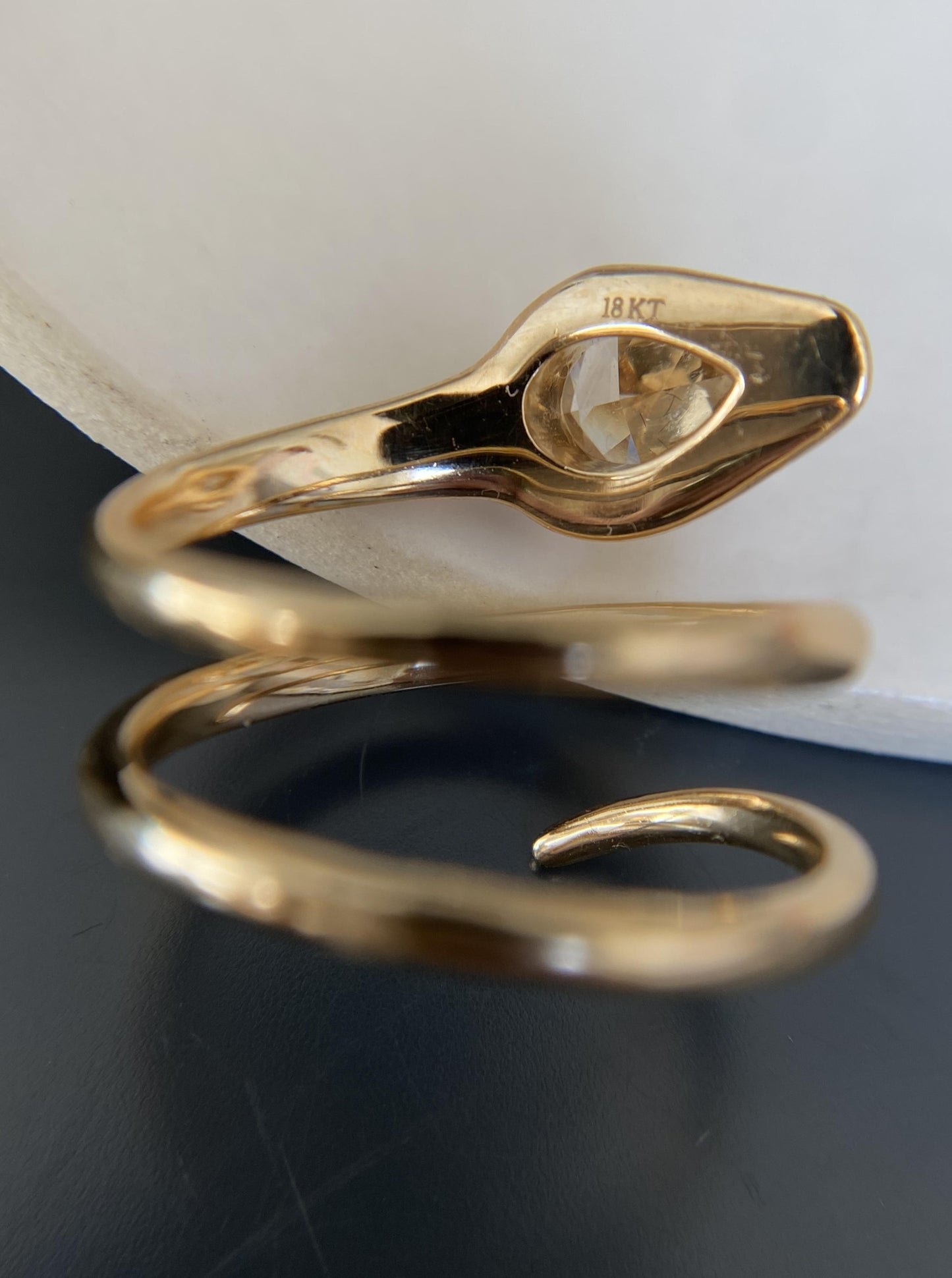 Brown Diamond Snake Ring