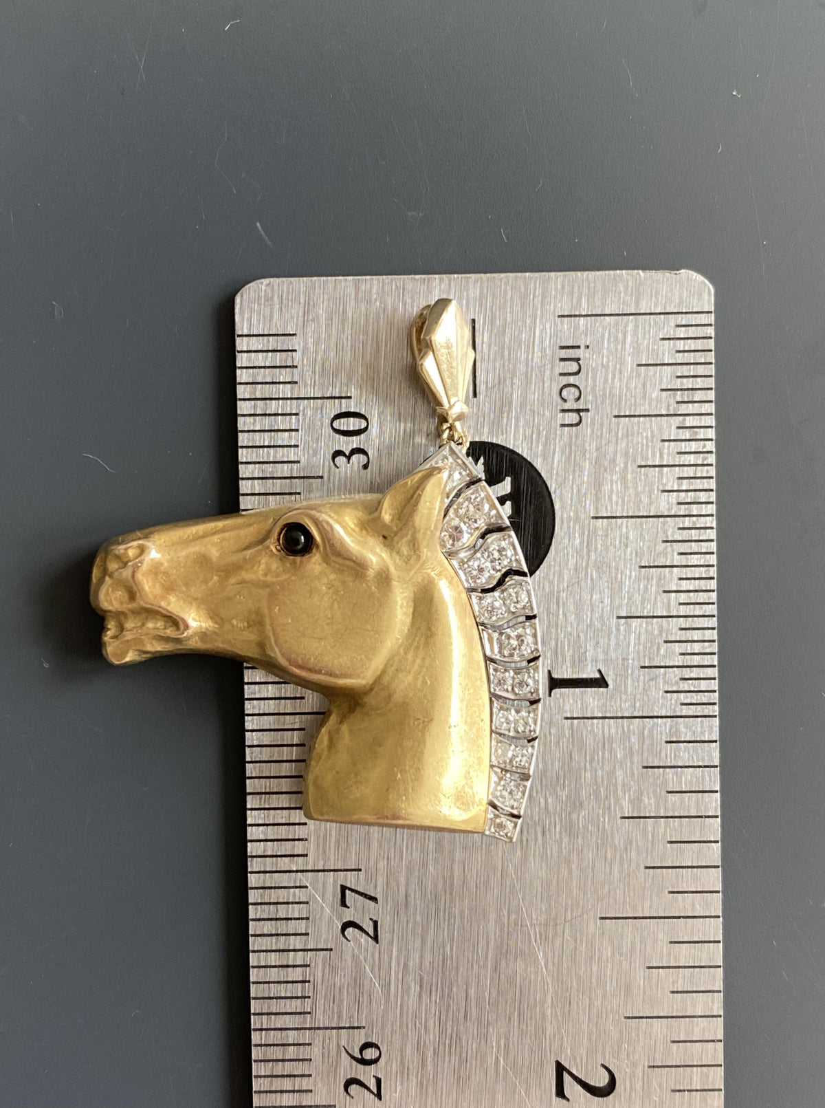 14K Horse Diamond Pendant