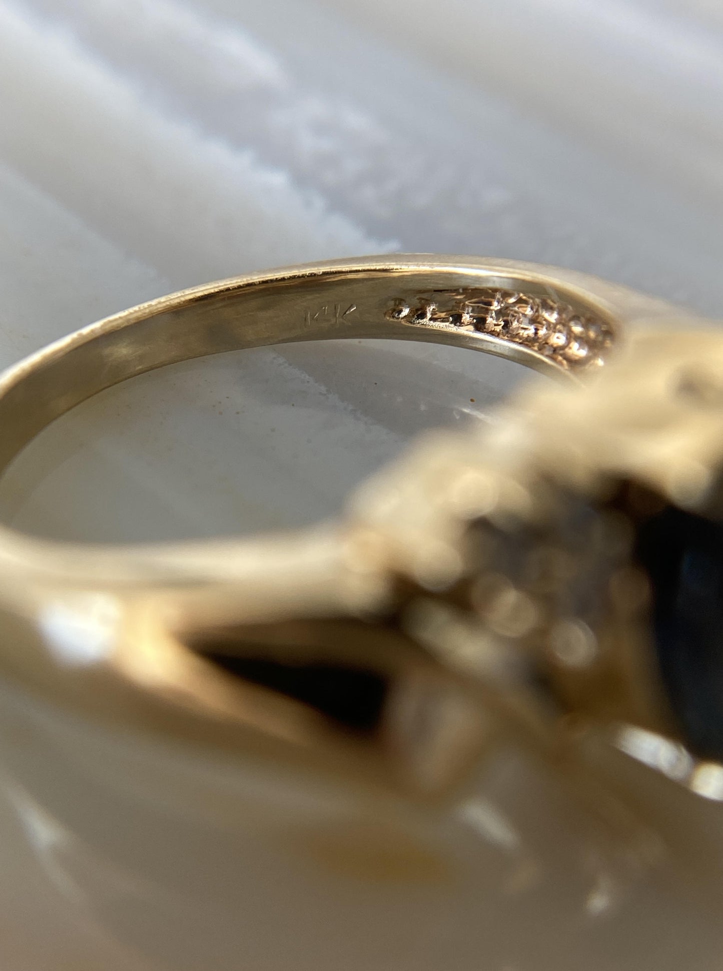 Vintage Marquise Sapphire Ring