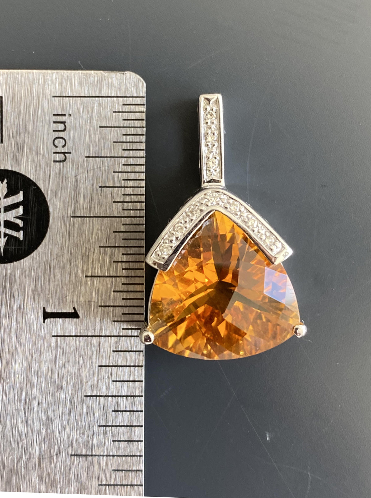 Estate Citrine Statement Pendant