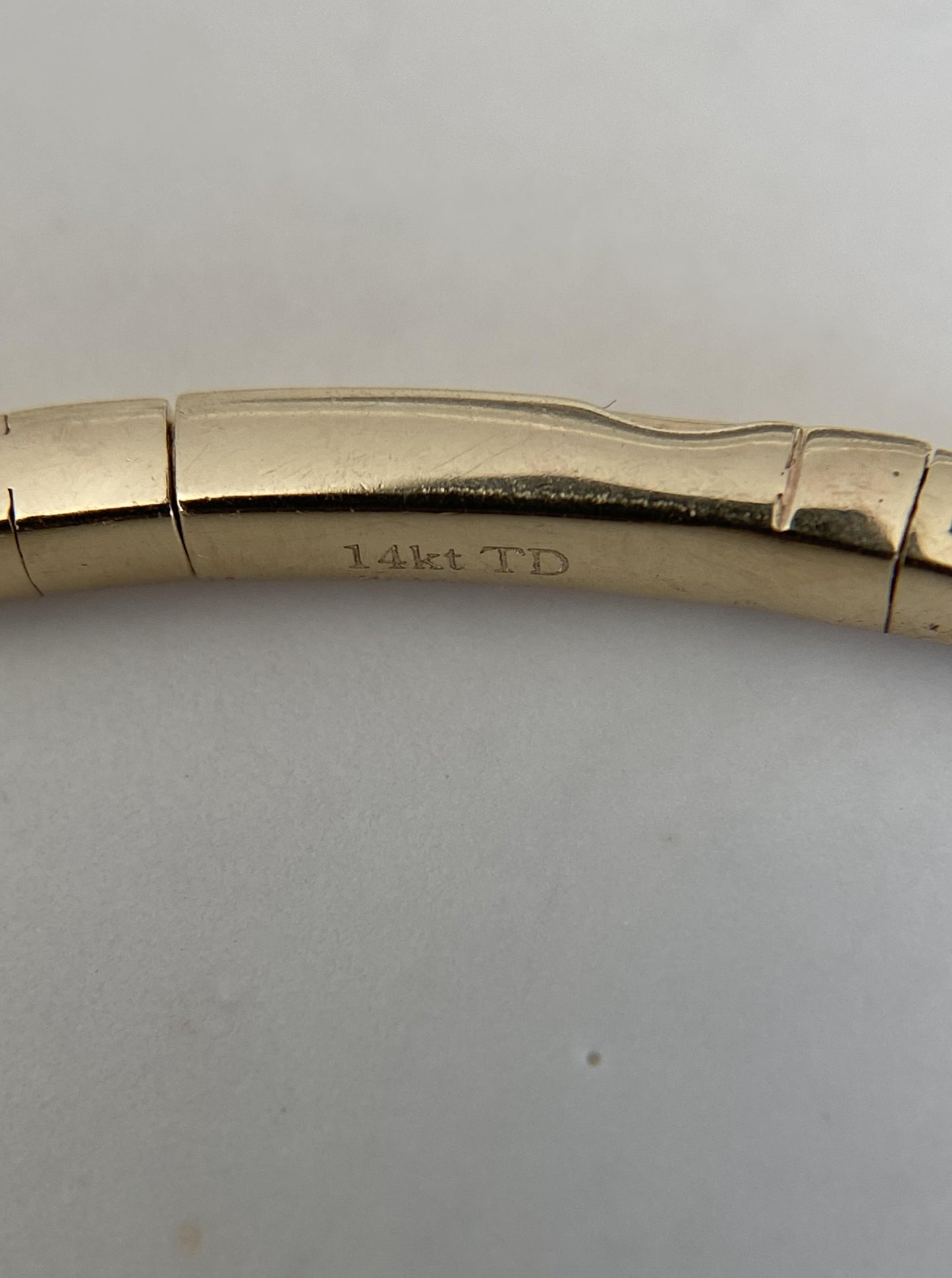 14K Honey Comb Diamond Bangle