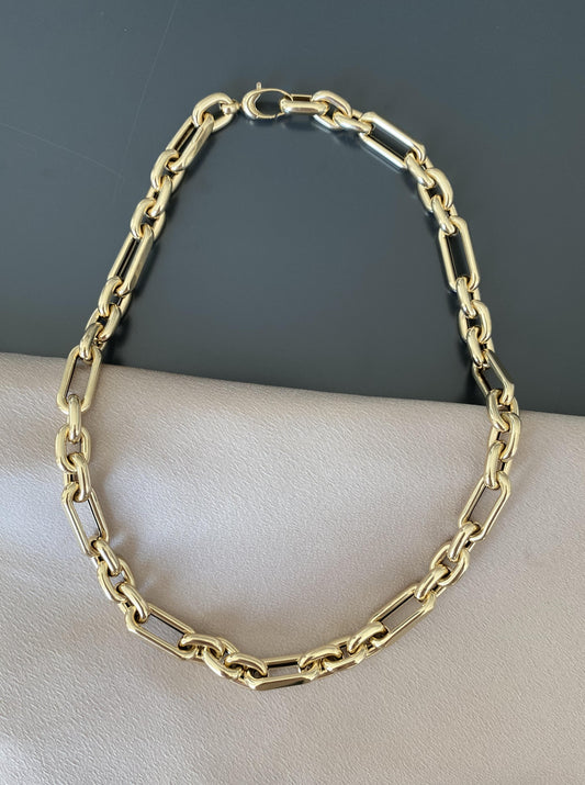 14K Oval and Triple Oval Link Chain