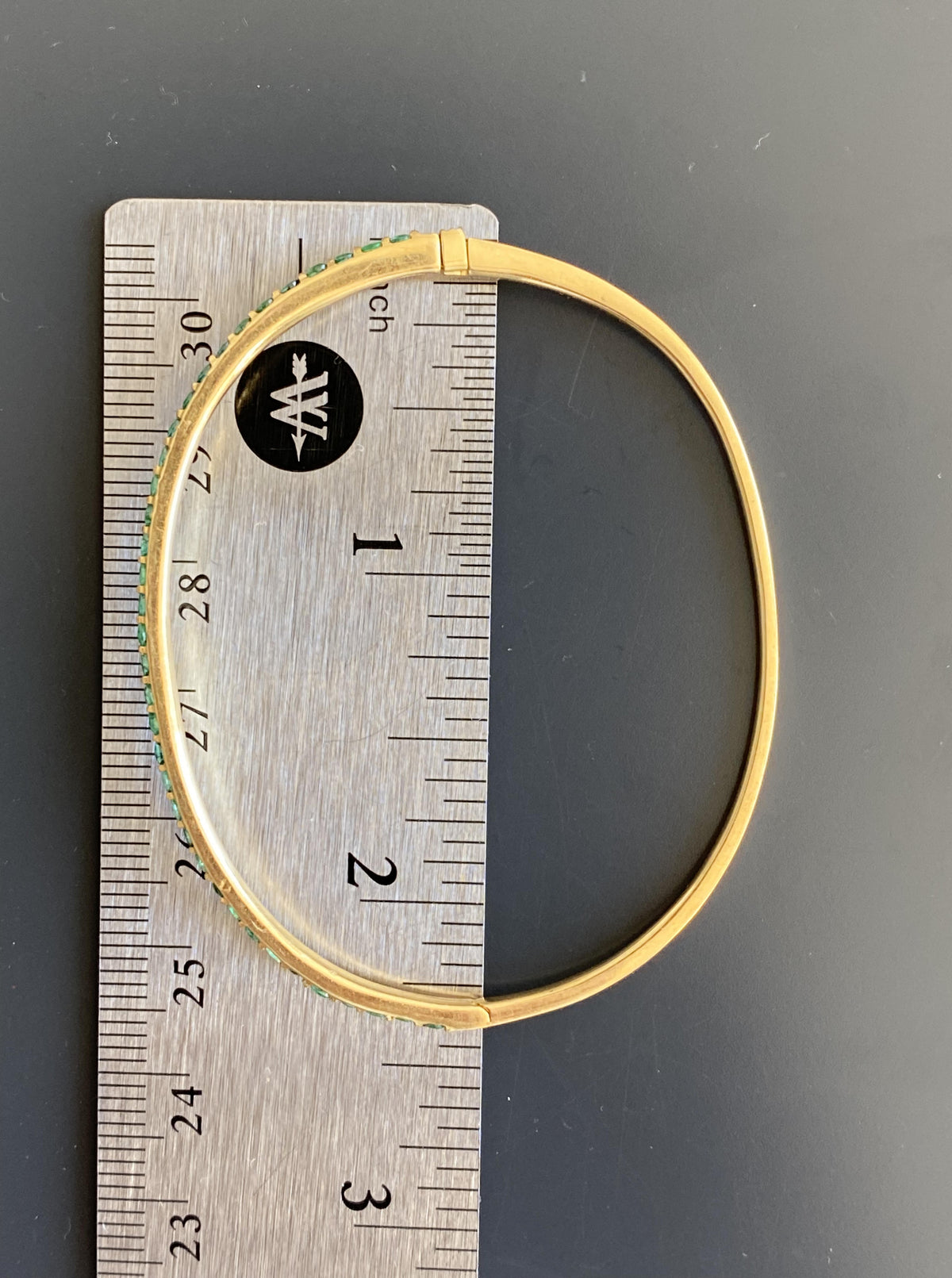 18K Emerald Bangle