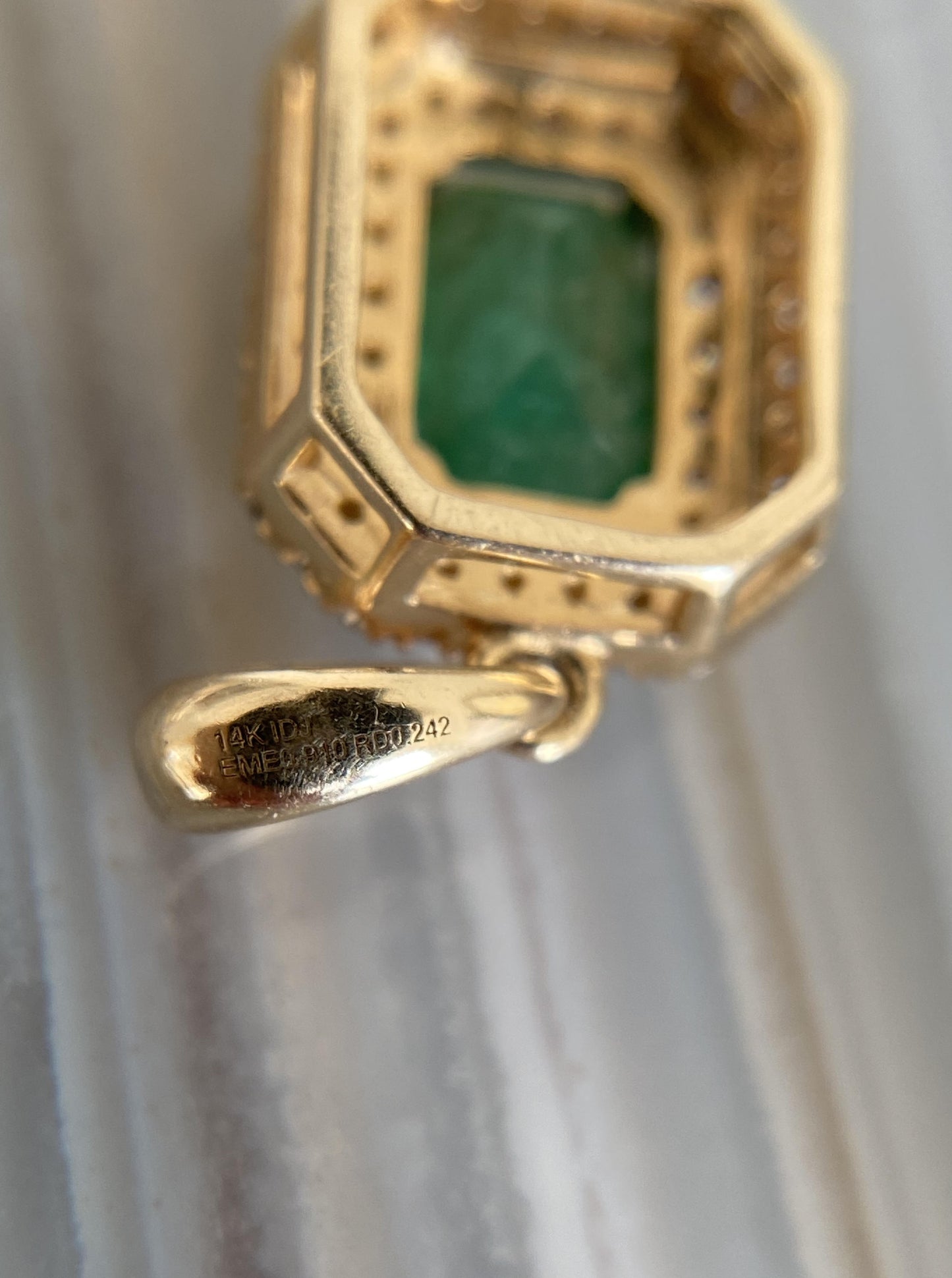 Emerald Diamond Pendant