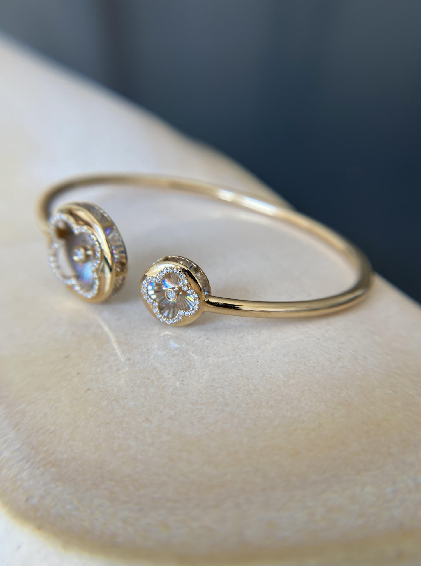 Holographoic Floral Bangle