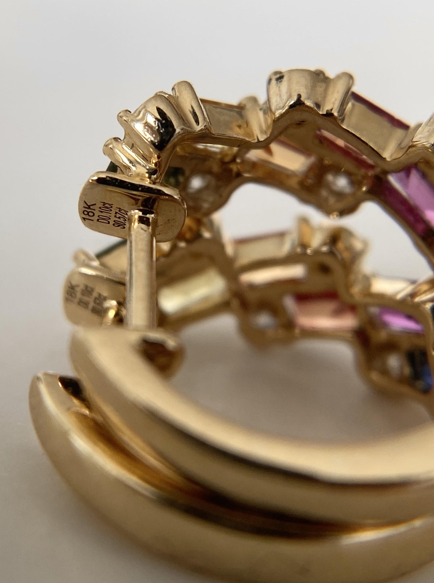 Muti Color Sapphire Hoops