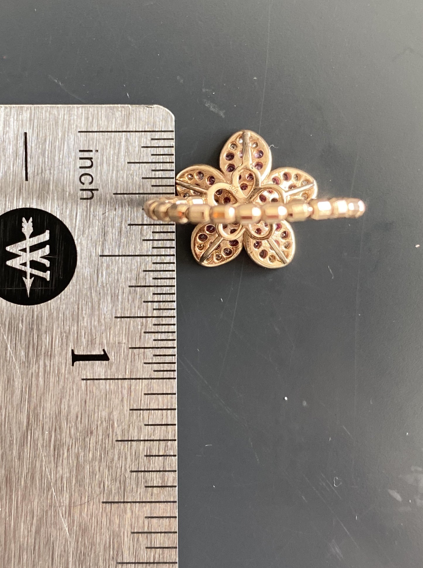 Pink Sapphire Flower Ring