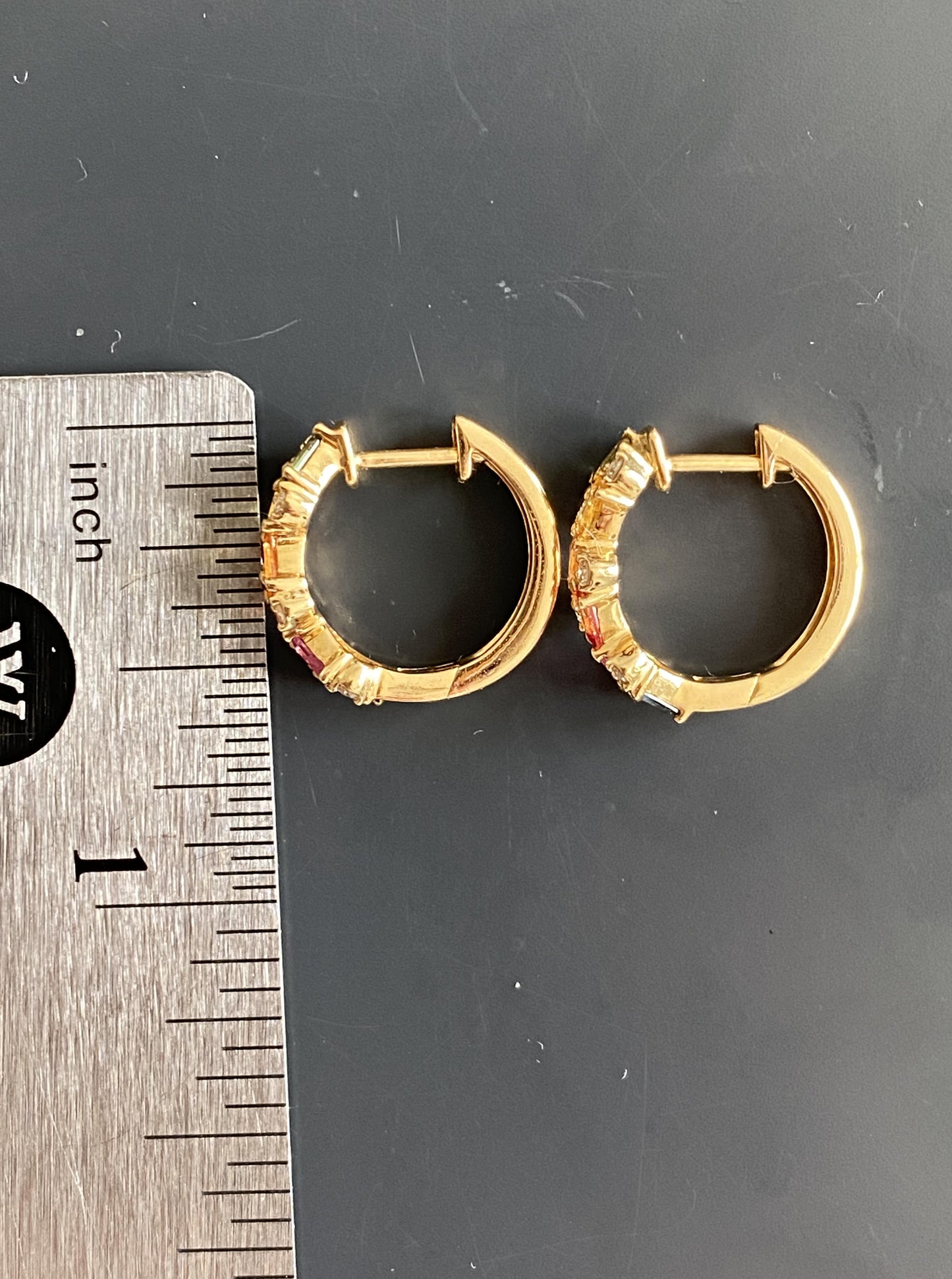 Muti Color Sapphire Hoops