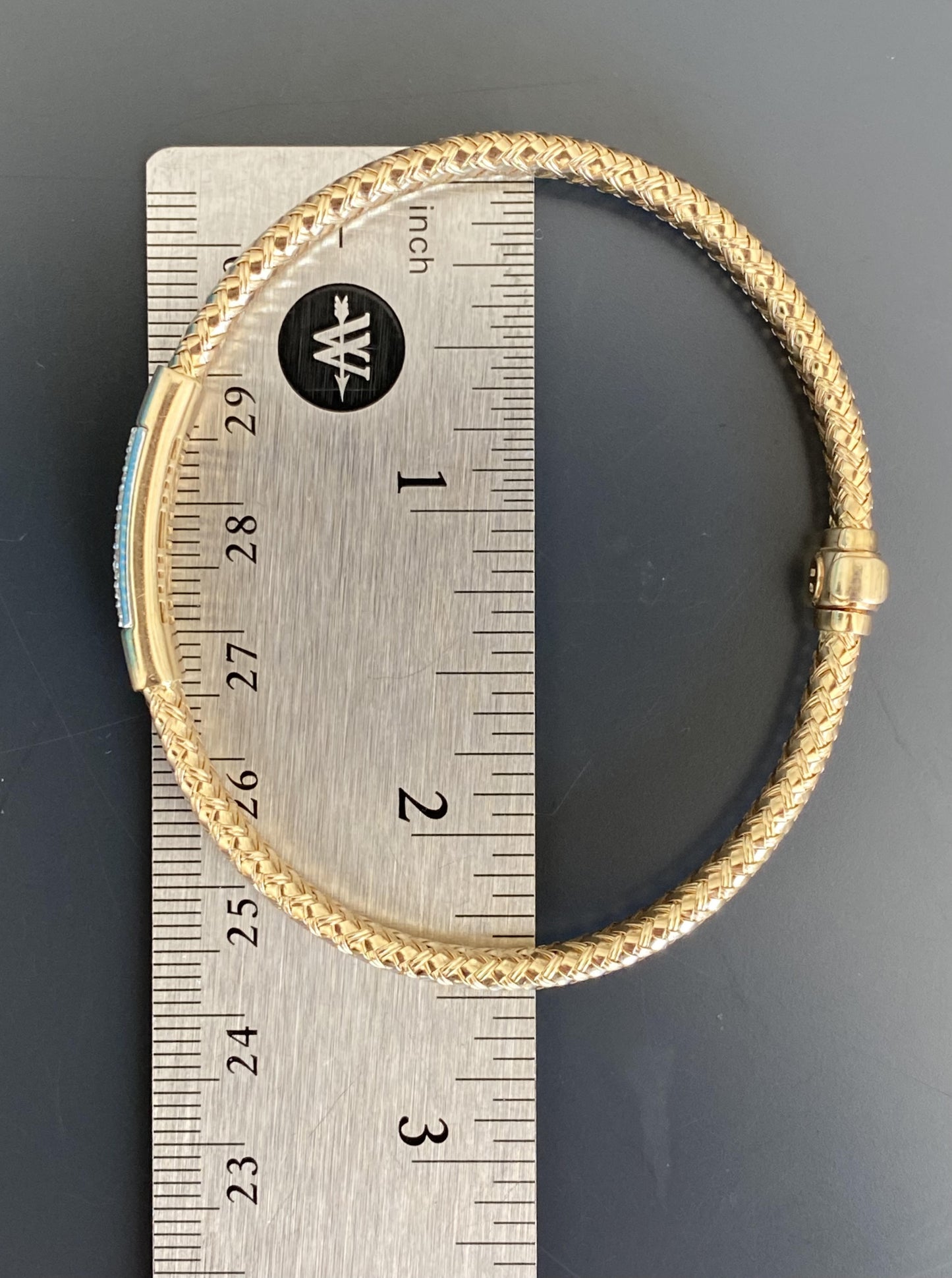 Flexible Woven Diamond Bangle