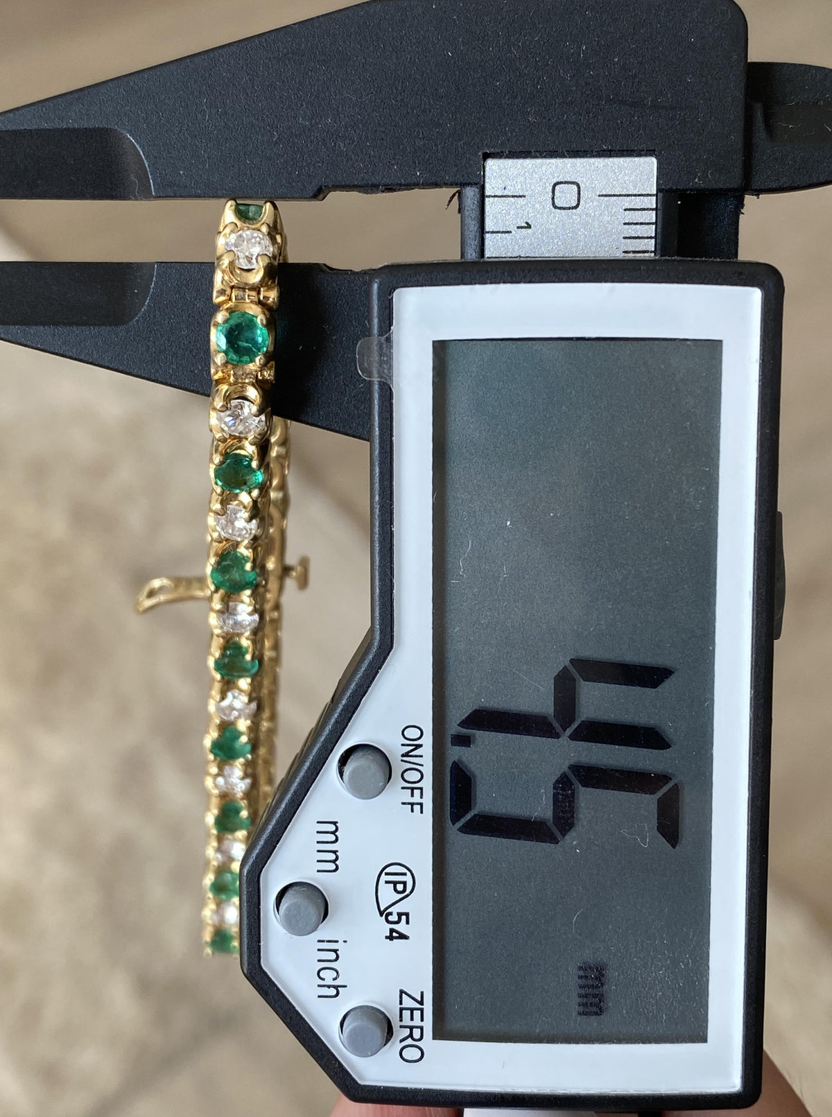 Round Emerald & Diamond Bracelet