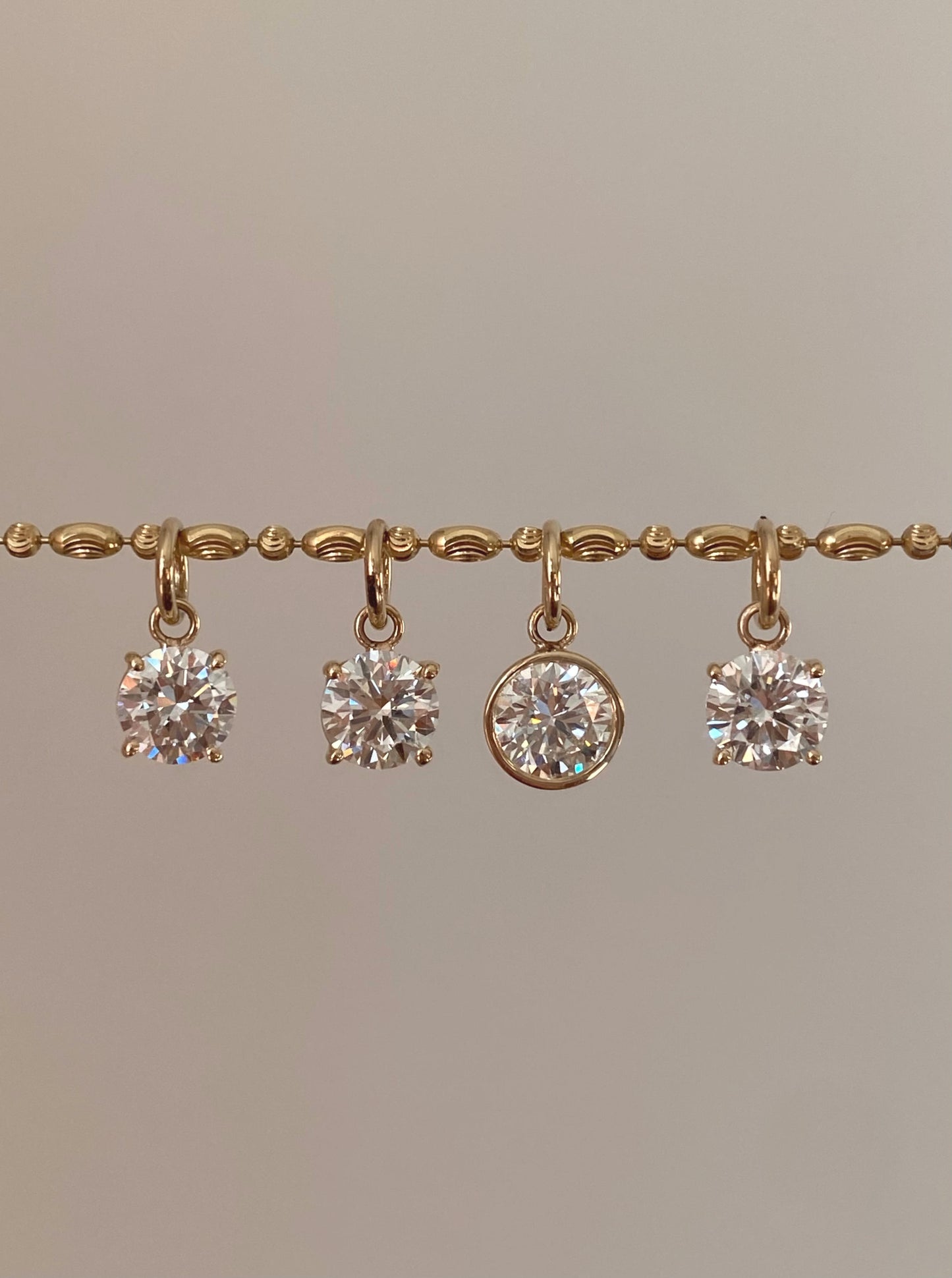 1ct Solitare Lab Diamond Charms