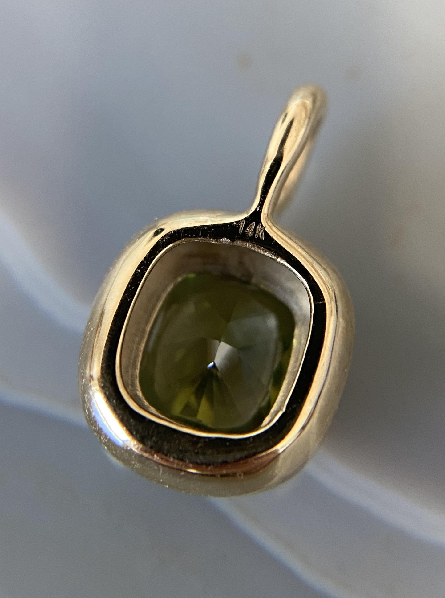Green Diamond Charm (Cushion Shape)