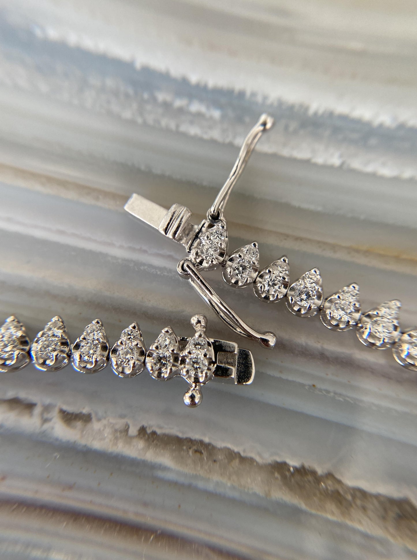 Pear Shaped Tennis Diamond Bracelet