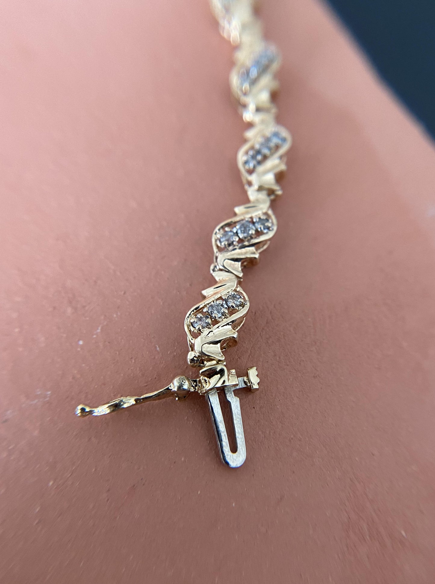 Vintage 10K Diamond Bracelet