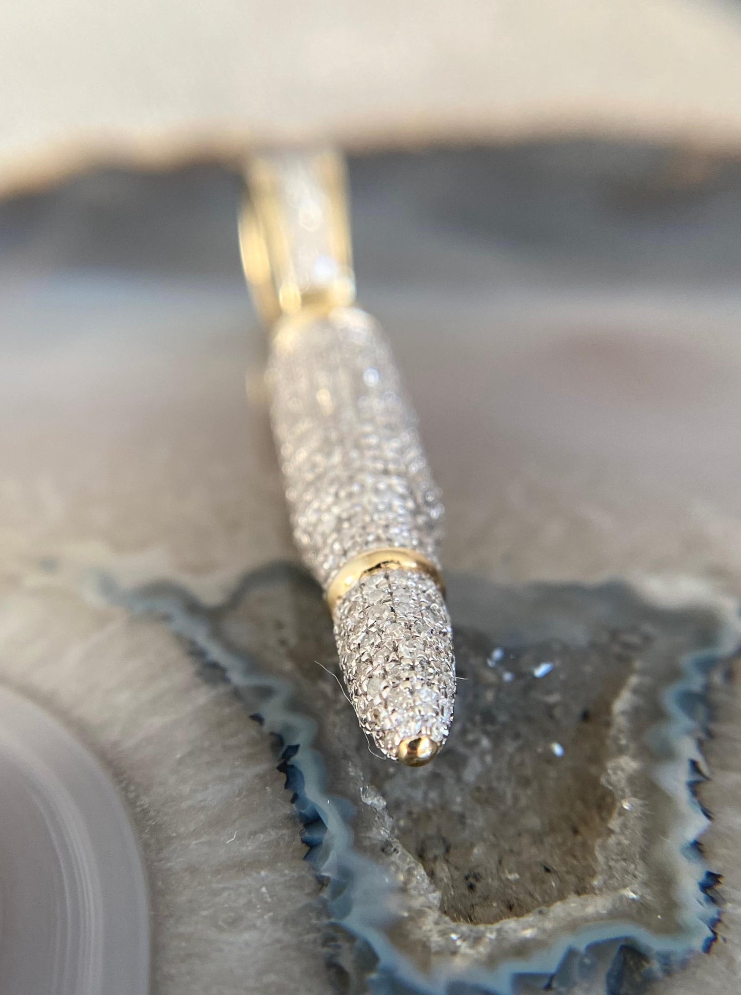 Diamond Bullet Pendant