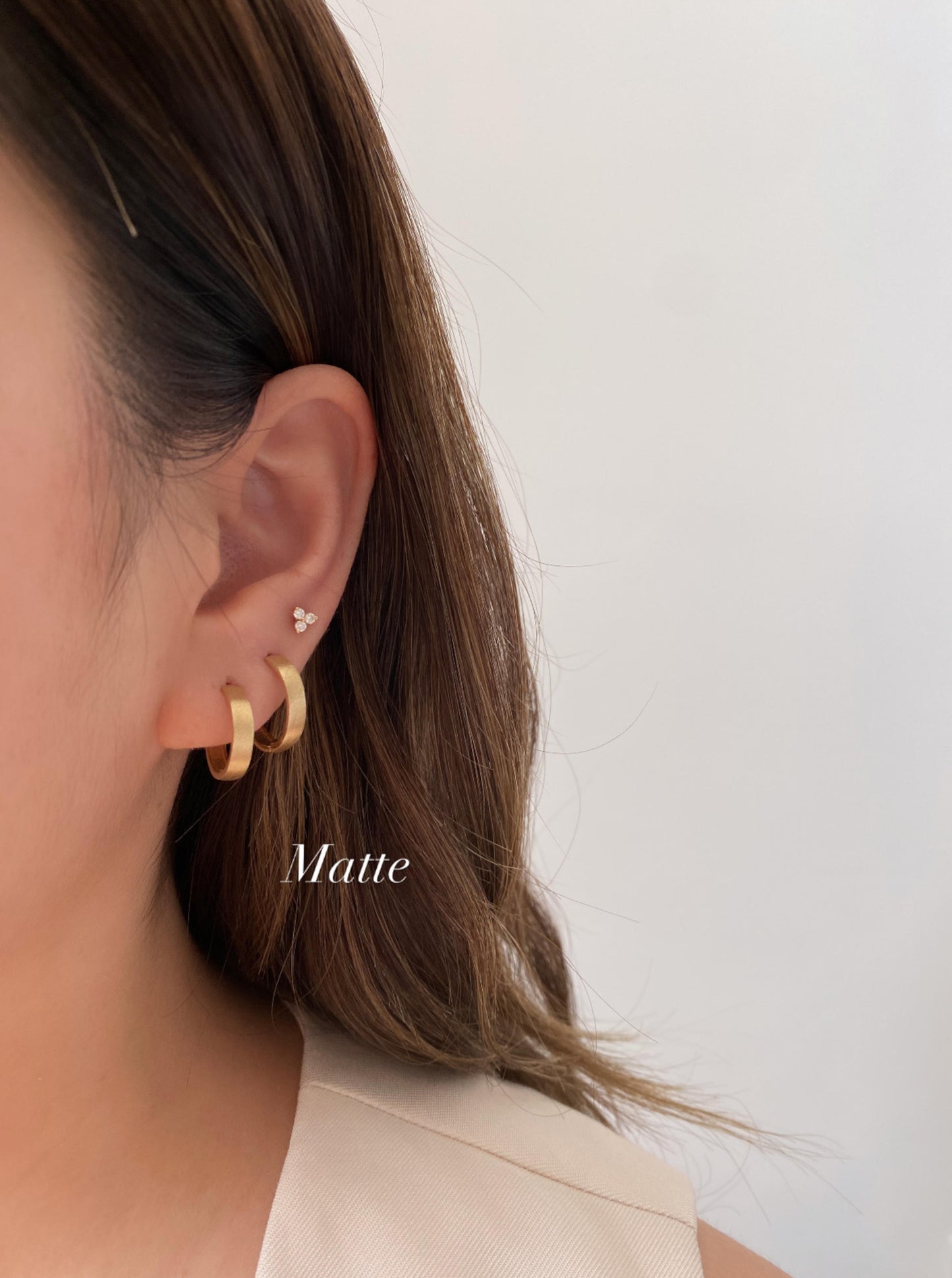 Polished & Matte Hoops