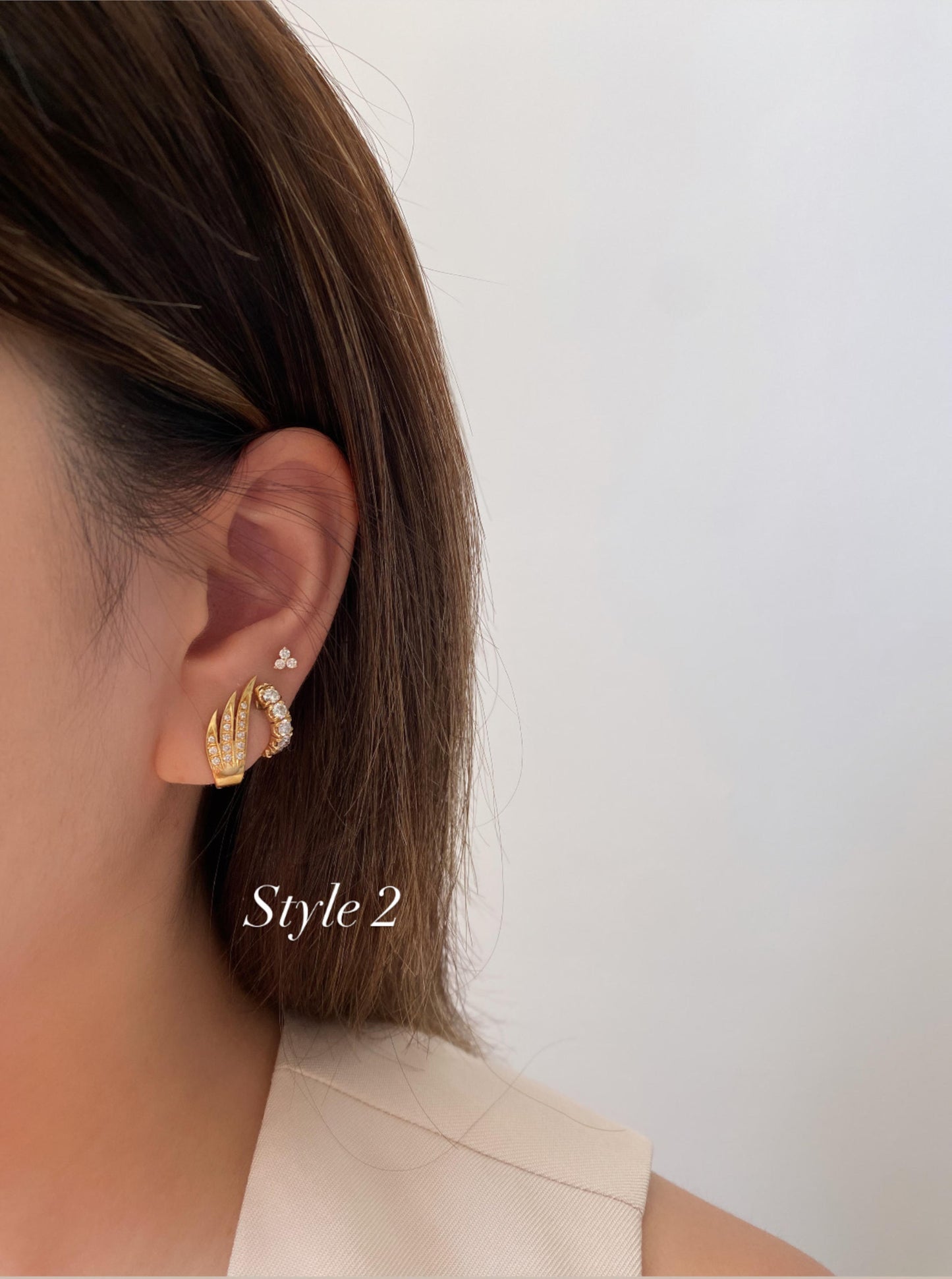 Vintage Diamond Wing Earrings