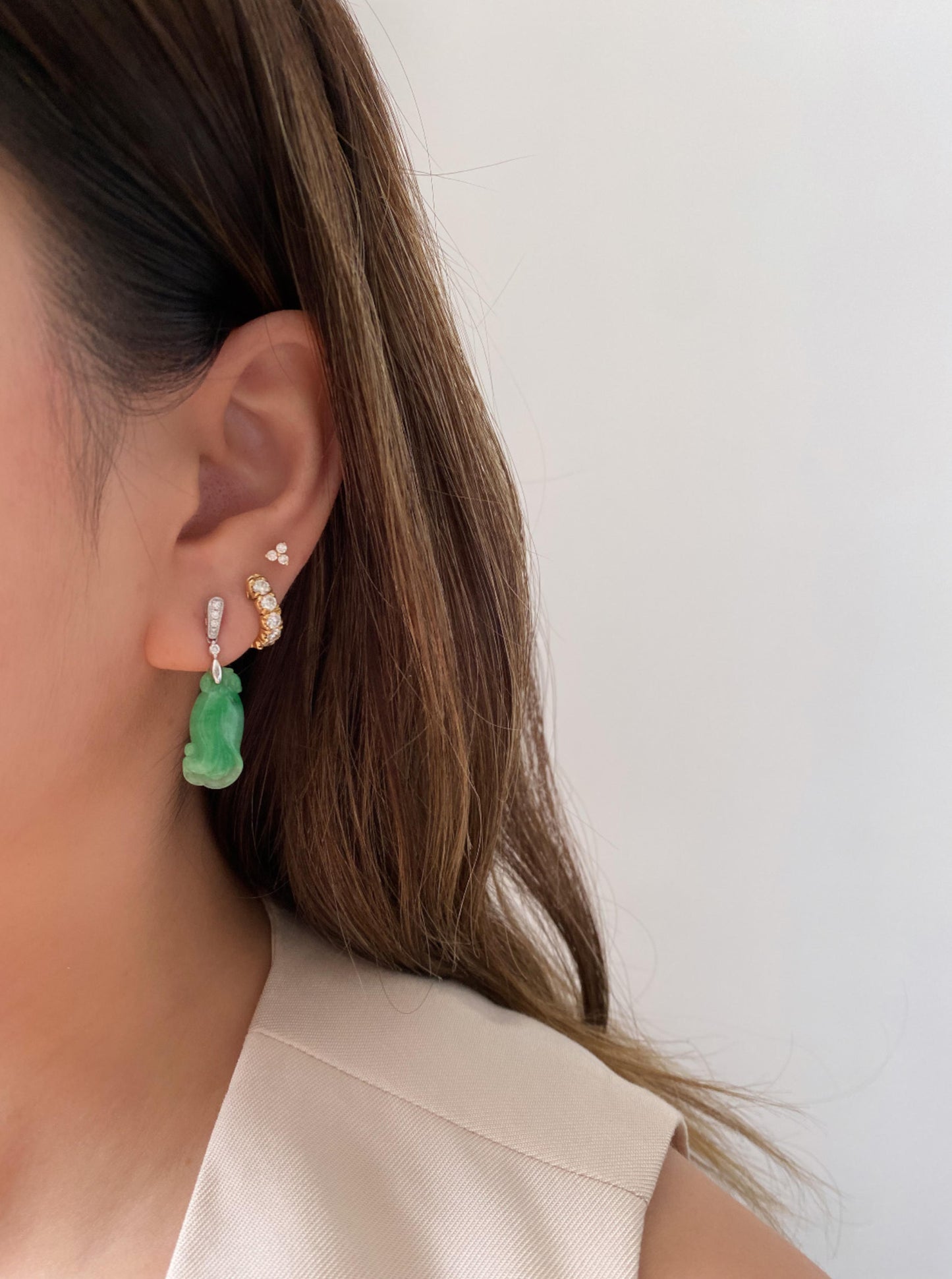 Floral Jade Earrings