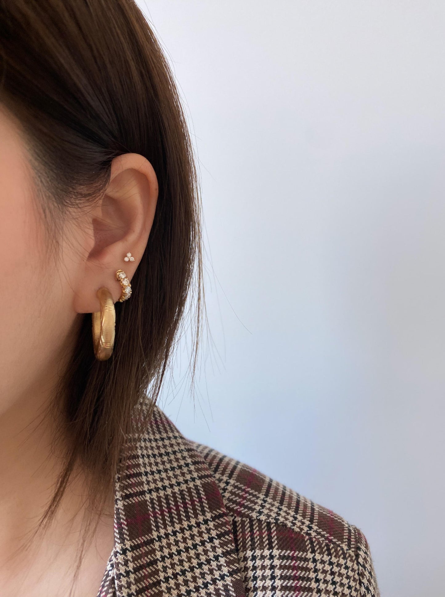 Vintage Inspired Diamond Cut Hoops