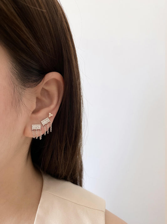 Triple Drop Diamond Earrings