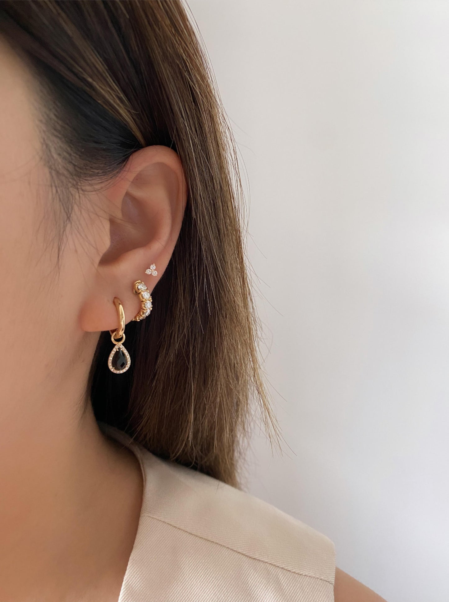 Pear Onyx Dangle Earrings