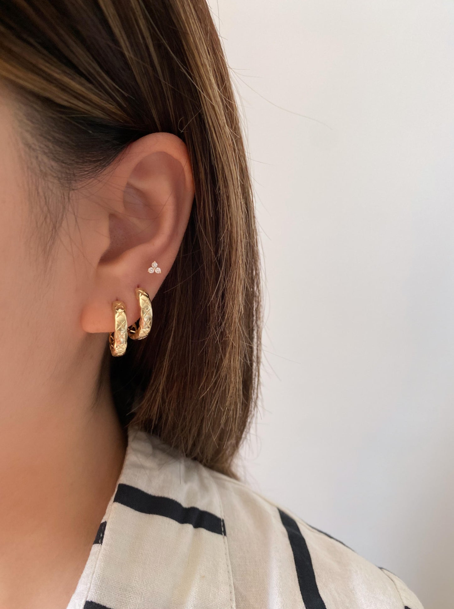 Pineapple Cut Hoops