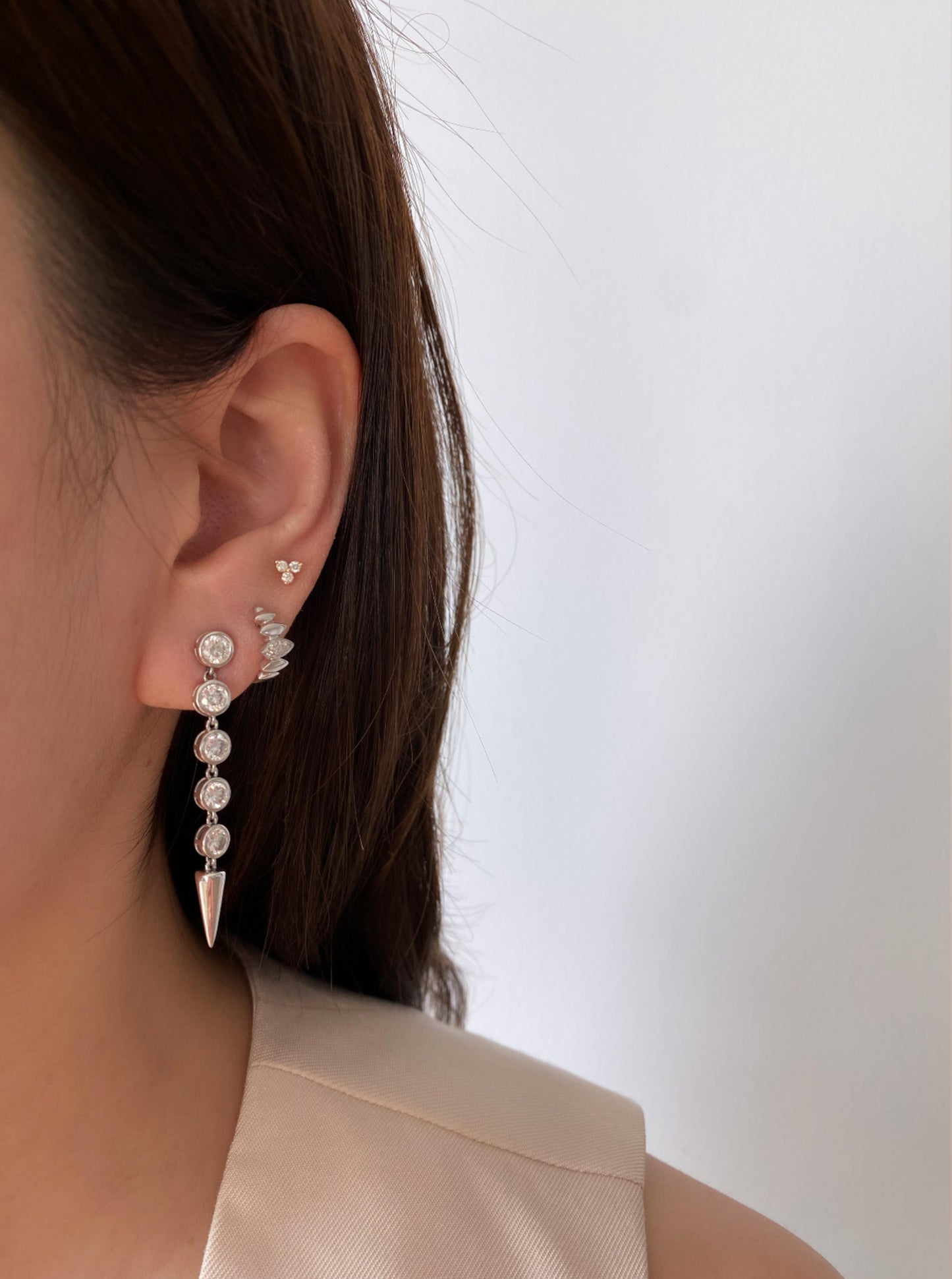 Drop Bezel Lab Diamond Earrings