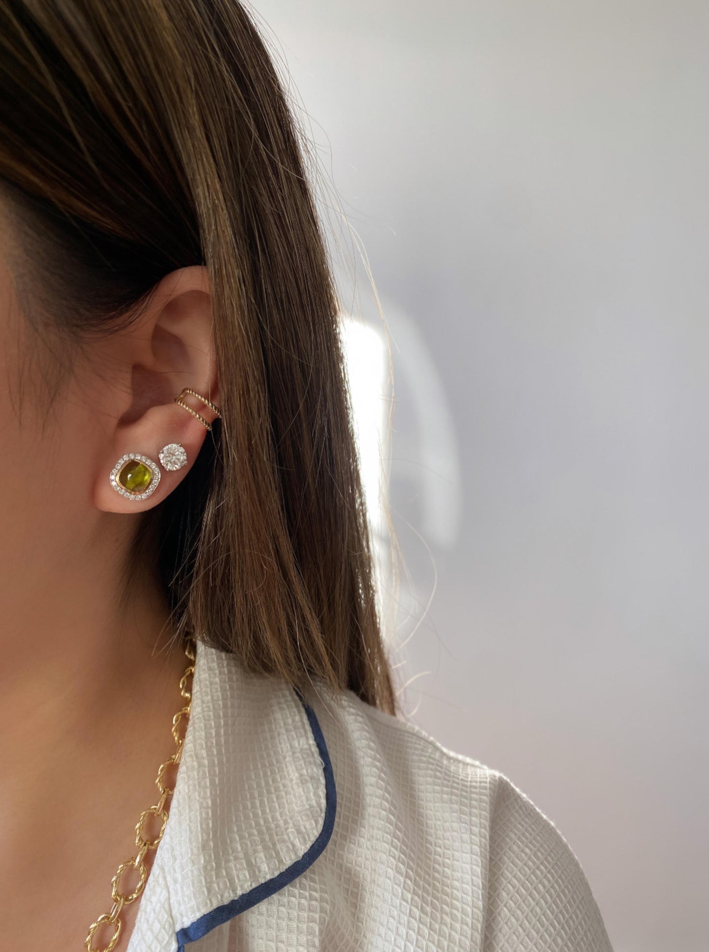 Peridot Cabochon Earrings