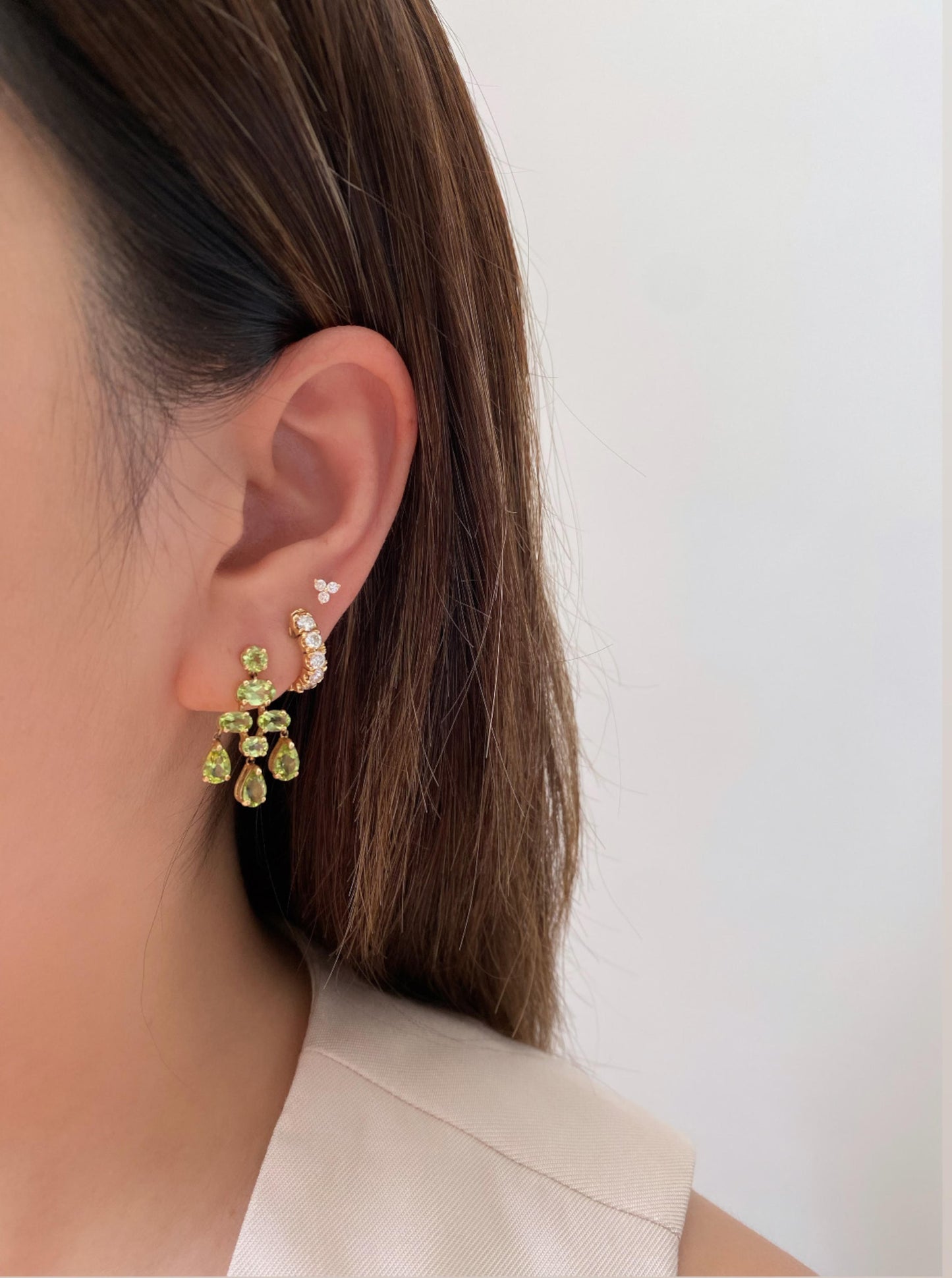 Estate Peridot Chandelier Earrings