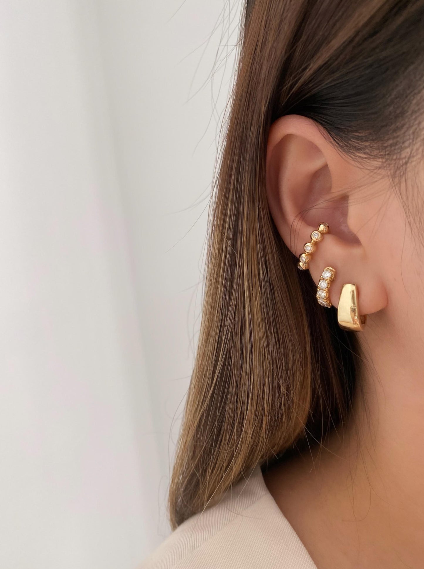 Diamond Bubble Ear Cuff