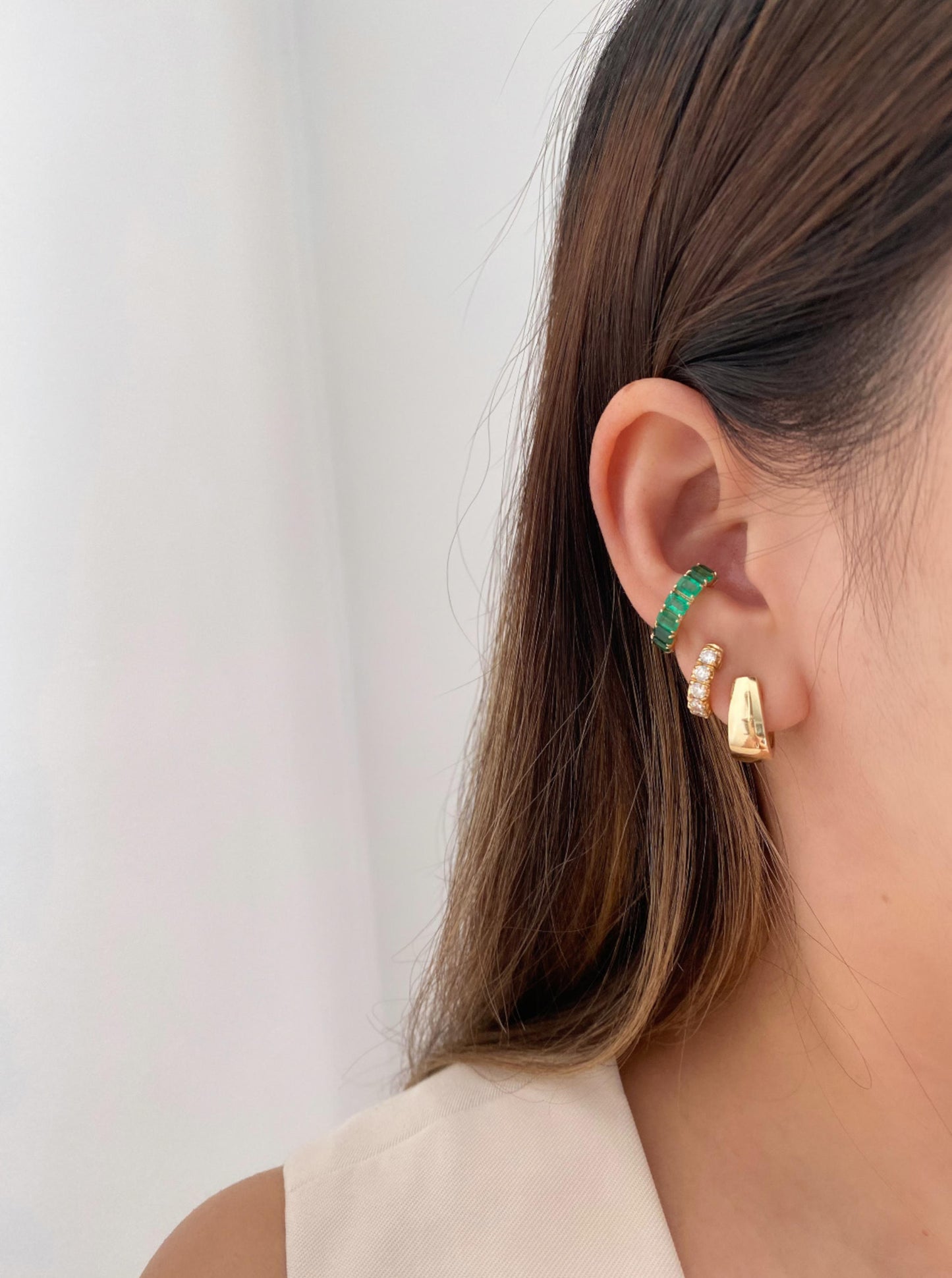 Emerald Ear Cuff
