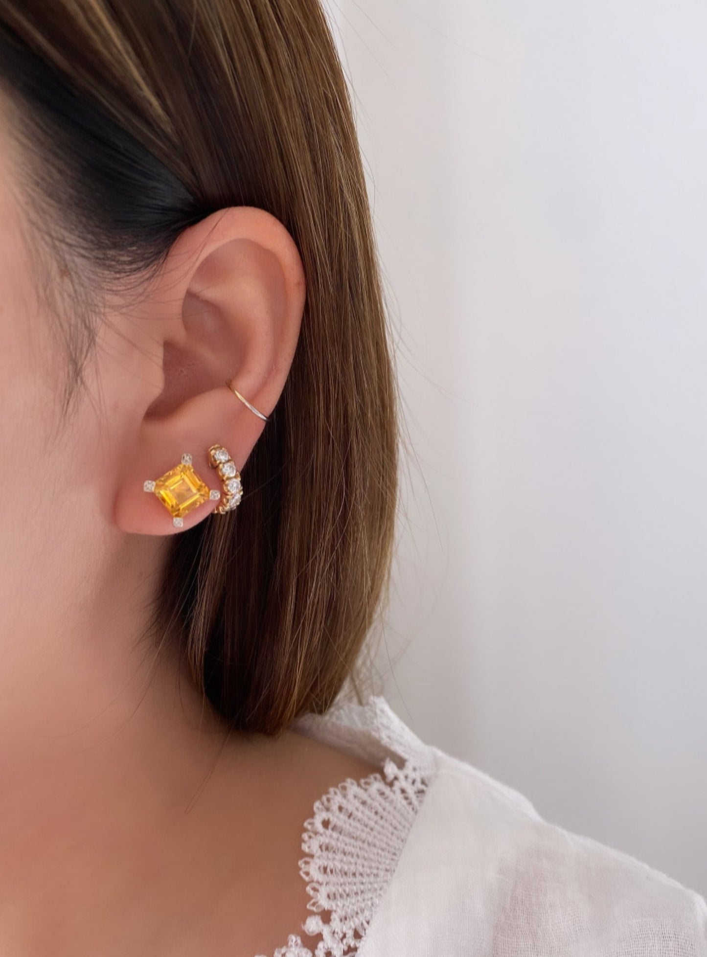 Estate Citrine Studs