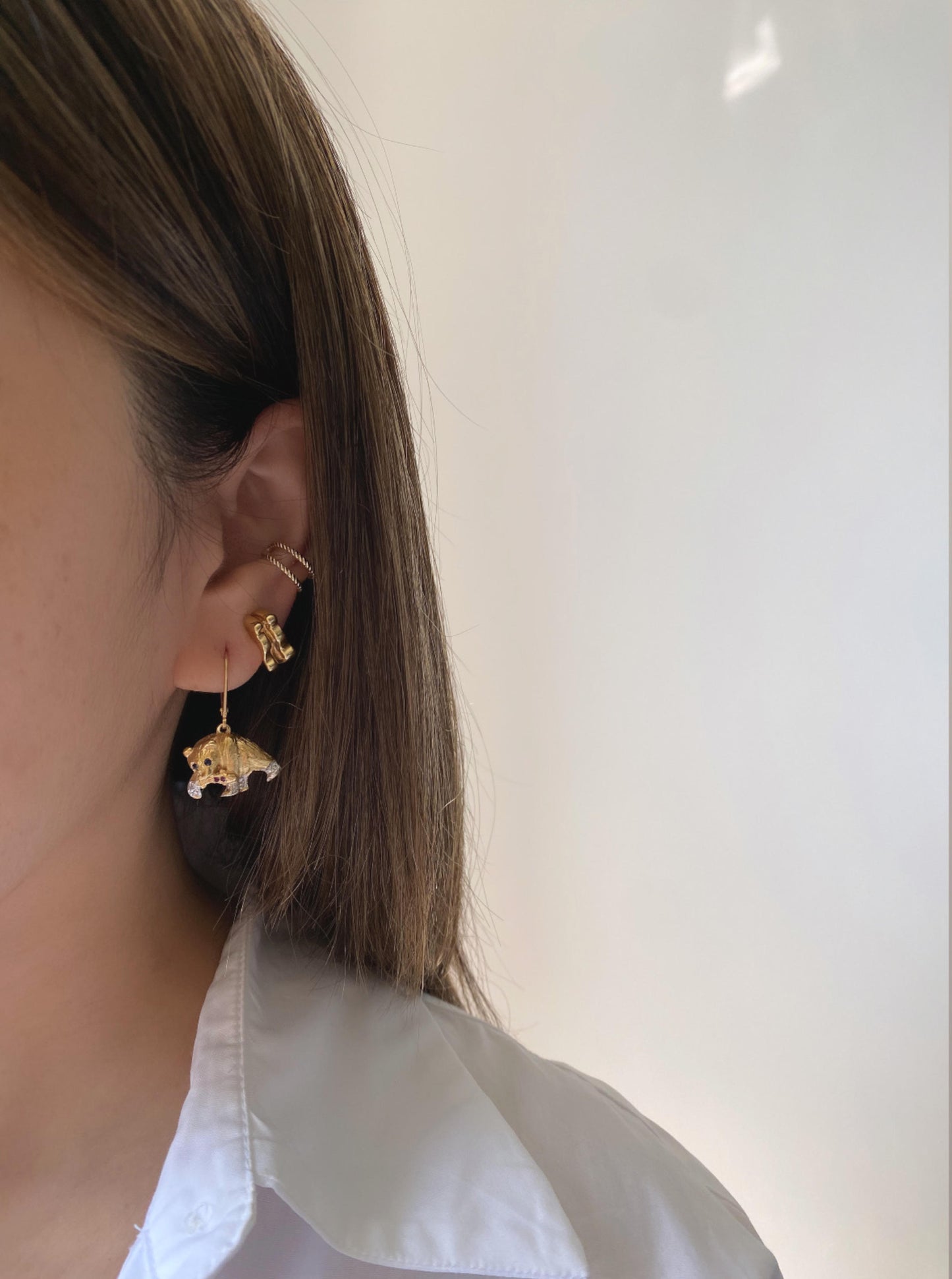 Bear & Fish Dangle Earrings